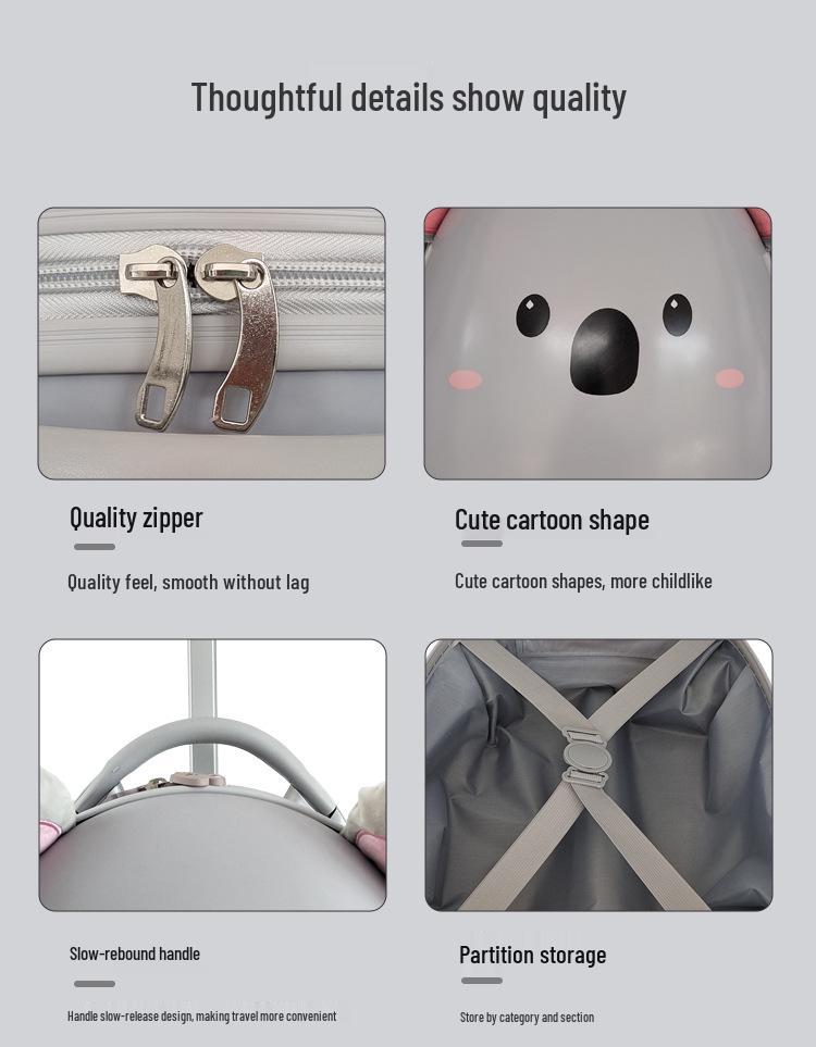 Детский 16-дюймовый чемодан-тележка из мультяшного яичного скорлупы