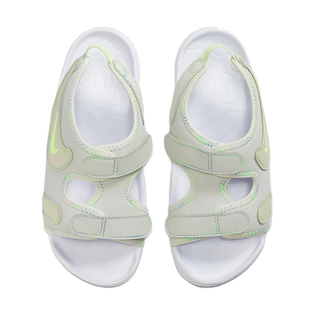Nike Сандалии Sunray Adjust 6 Мягкие Удобные Нескользящие Дышащие Детские Сандалии Серо-Белые Зеленые FN4874-001
