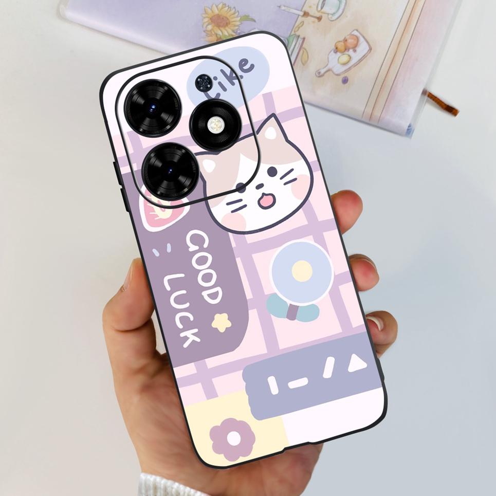 Чехол Funda Для Infinix Hot 40i Hot40i 2023 Новая Мода Задняя Крышка Цветная Печать Картины Чехлы Для Телефона На Hot 40 i Мягкий Матовый