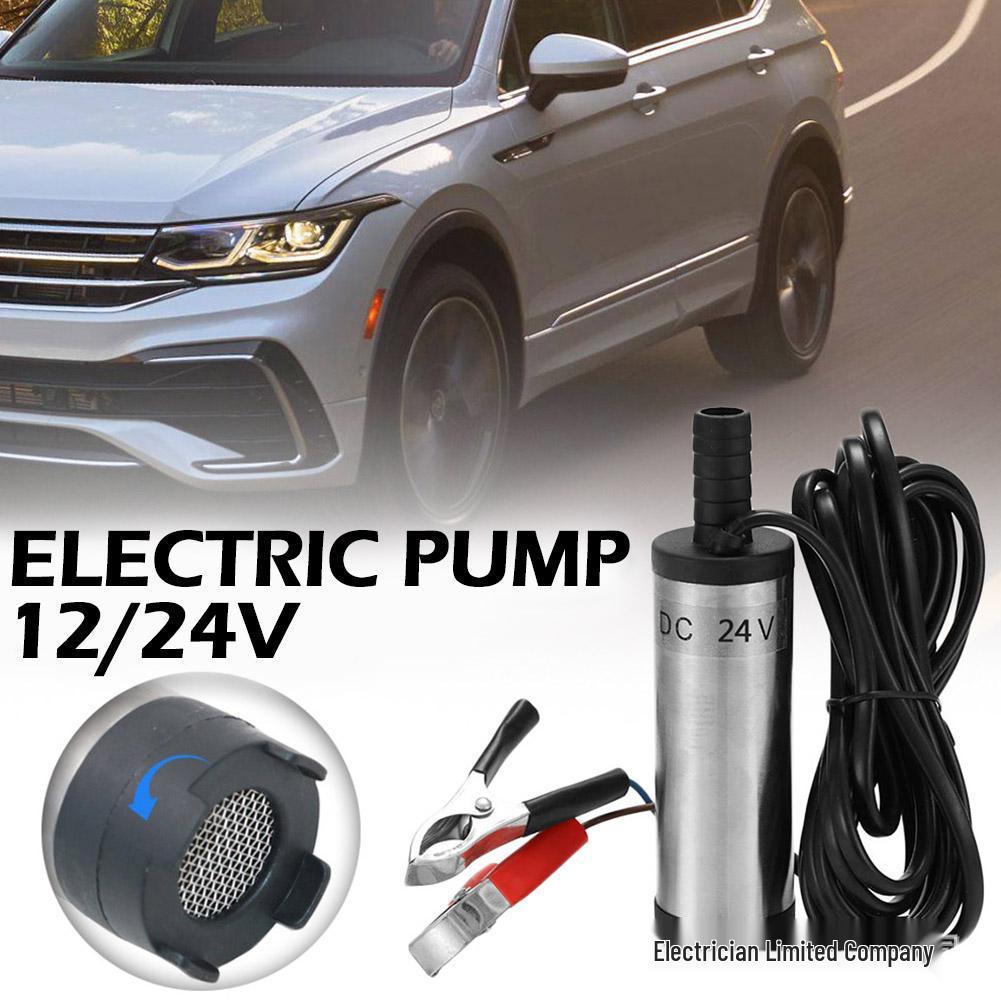 Dual Voltage Electric Oil and Water Submersible Pump - 12V/24V Diesel Transfer Pump