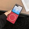 Тонкий магнитный роскошный кожаный чехол для телефона Samsung Galaxy Z Flip 7 FE 6 5 с Magsafe, мягкая тонкая крышка