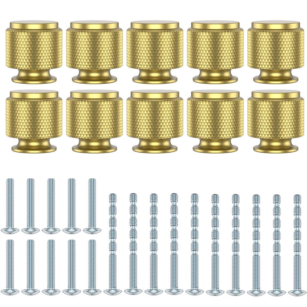 10Pcs Knob Set Kitchen Handles Door Pulls Gold Wardrobe Cupboard Furniture Drawer Cabinet Knobs Hardware Stylish Furniture Knob
