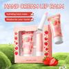 PEACH HAND CREAM LIP BALM SET Moisturizes Prevents Dryness Cracking Improves Skin Brightens