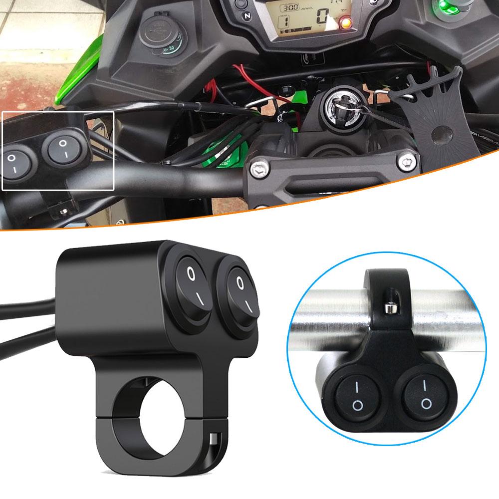 1 шт. алюминиевый сплав 12 В мотоцикл руль переключатель управления двойной кнопки управления фара мигалка динамик переключатель аксессуары