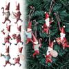 1pc Red Christmas Hanging Pendants Soldiers Double-sides Painted Xmas Tree Decor Festival Favors Iron Art Embellishment Festival