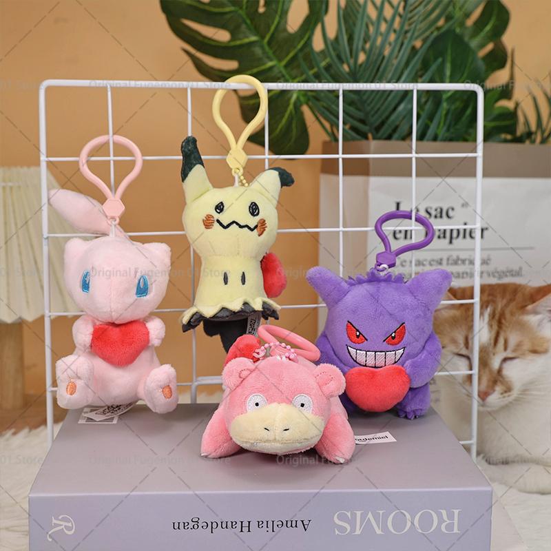 32 стиля Оригинальный брелок-брелок из плюша Pokemon Пикачу Бульбазавр Генгар Мимикью Плюсл Минун Кавайный подвеска для рюкзака Брелок Подарок