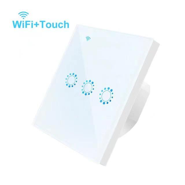 Умный WiFi сенсорный выключатель Micro-Link с голосовым управлением для функций таймера, совместимый с Google Assistant и Alexa