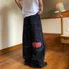 Women's Summer Denim Trousers Pattern Embroidered Jeans Hiphop Hip-hop Loose Wide-leg Jeans