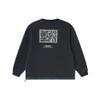 Li Ning X Artist DFT Wade Series Fun Pattern Loose Fleece Warm Crewneck Sweatshirt Unisex Sweatshirt Black AWDRE75-1