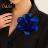 Women Corsage Brooch Fabric Flower Shape Anti-slip Suit Coat Collar Hat Scarf Dress Decoration Clothes Pin Prom Party Garment Jewelry