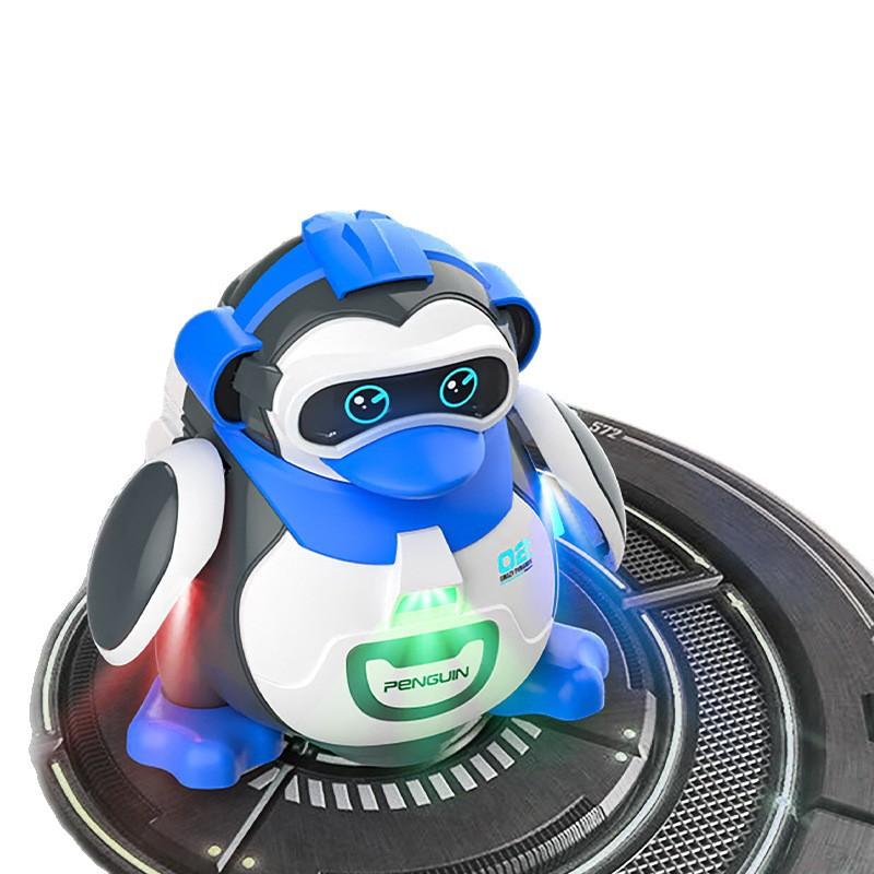 Детская электрическая универсальная звуковая и световая универсальная механическая модель пингвина, светящаяся музыкальная игрушка для мальчика