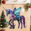 Horse Ornaments for Christmas Tree 2D Acrylic Sparkly Rhinestone Horse Hanging Ornament Gift for Women Girls Horse Lovers