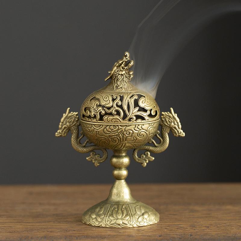 Винтажная металлическая подставка для благовоний, трехногая, ажурная, мини, для сандаловых палочек, элемент декора для дома+