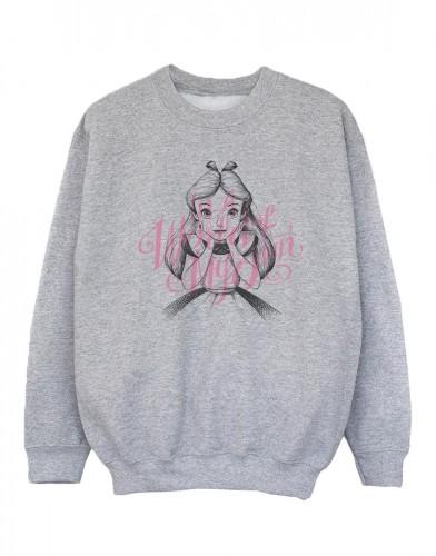 Disney Girls Alice In Wonderland In A World Of My Own Sweatshirt