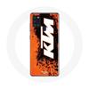 Чехол Samsung Galaxy A21S KTM с логотипом, белый, оранжевый фон