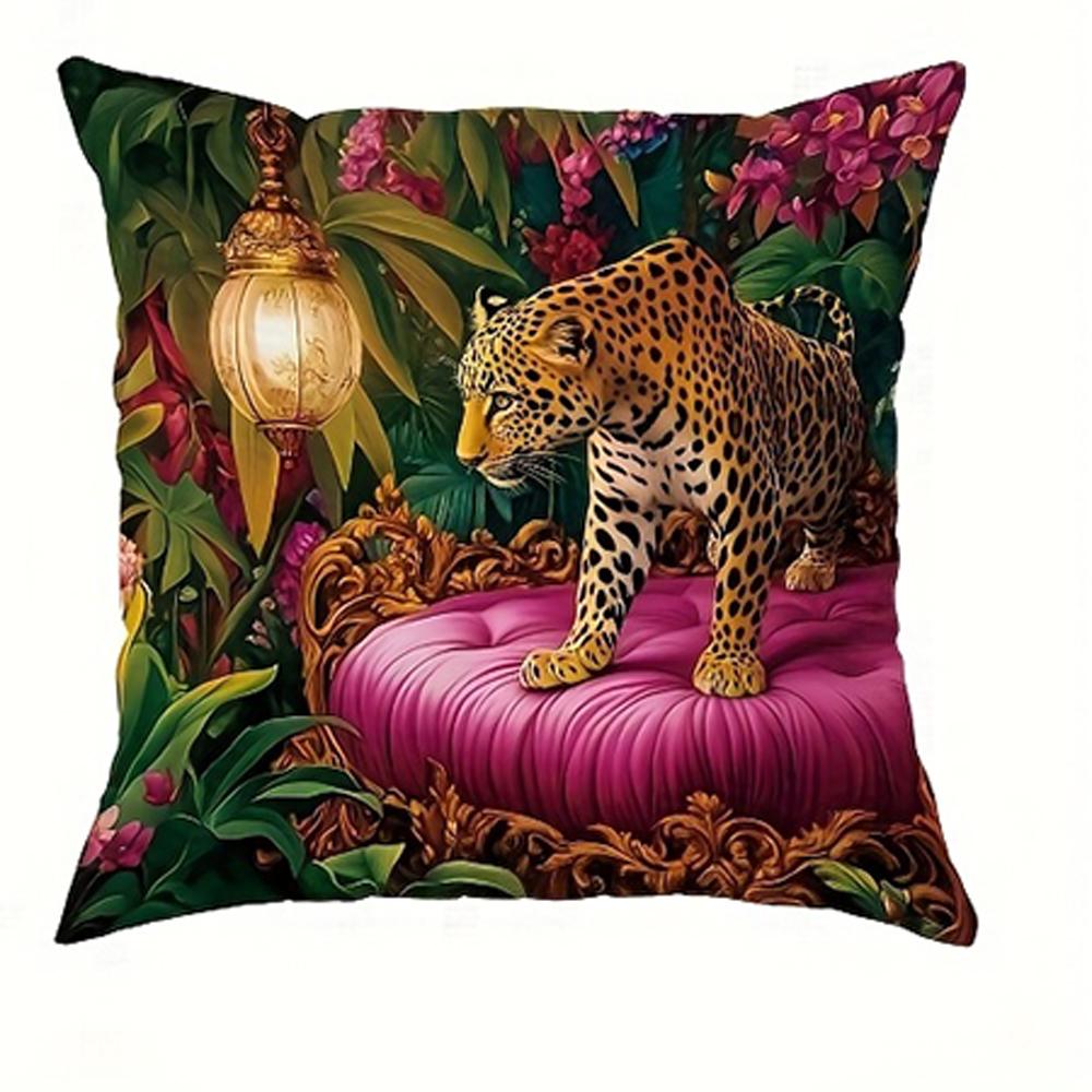 pc Maximalist Leopard Throw Pillow Cover D DoubleSided Print Soft Polyester Cushion Case for Home Sofa Bedroom Car Interior
