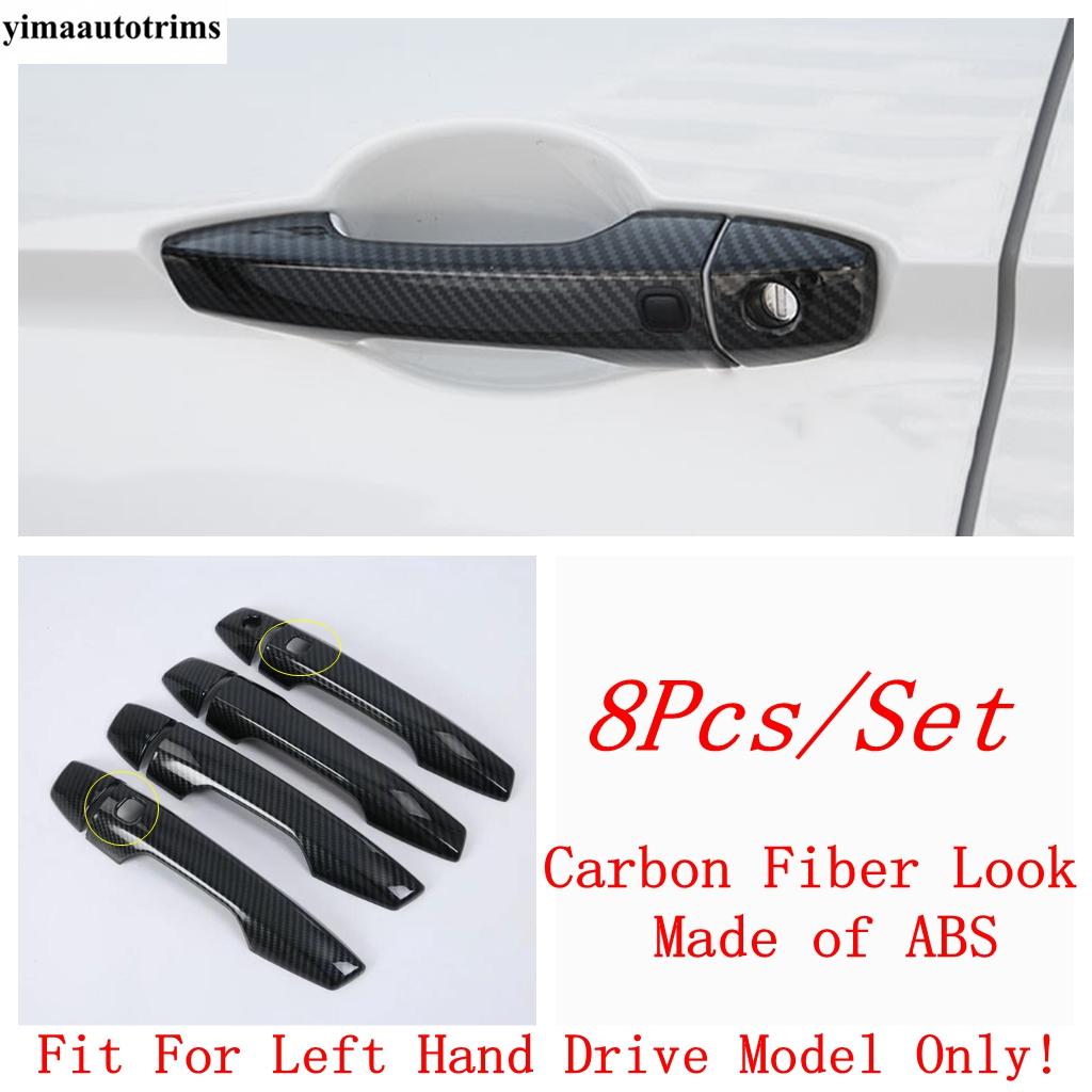 Car Side Door Handle Decoration Protection Cover Trim For Mitsubishi Outlander - 2025 ABS Chrome / Carbon Fiber Accessories
