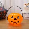 Scary Halloween Candy Bucket Detachable Pumpkin Kettle Box for Trick or Treat Spacious Eye-catching Decoration