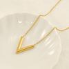 Новый нишевый дизайн мини V-образный золотой простой темперамент титановое стальное ожерелье женское ретро ключица тонкая цепочка ювелирные изделия