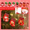 Christmas Socks Gift Bag Small Candy Decorations Gift Bag Christmas Snowman Deer Old Man Socks Pendant