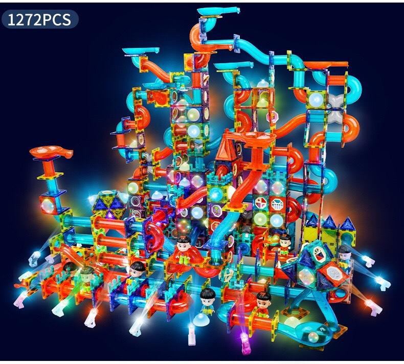 Магнитные шариковые строительные блоки Diger Pipeline: Красочный развивающий набор игрушек для детей