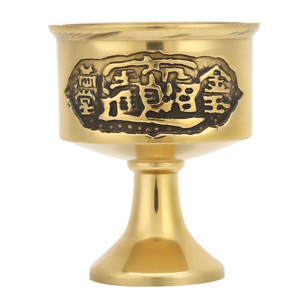 Popular Practical Pure Brass Cup Worship the Buddha of Water Wine Cup Worship Supply Middle