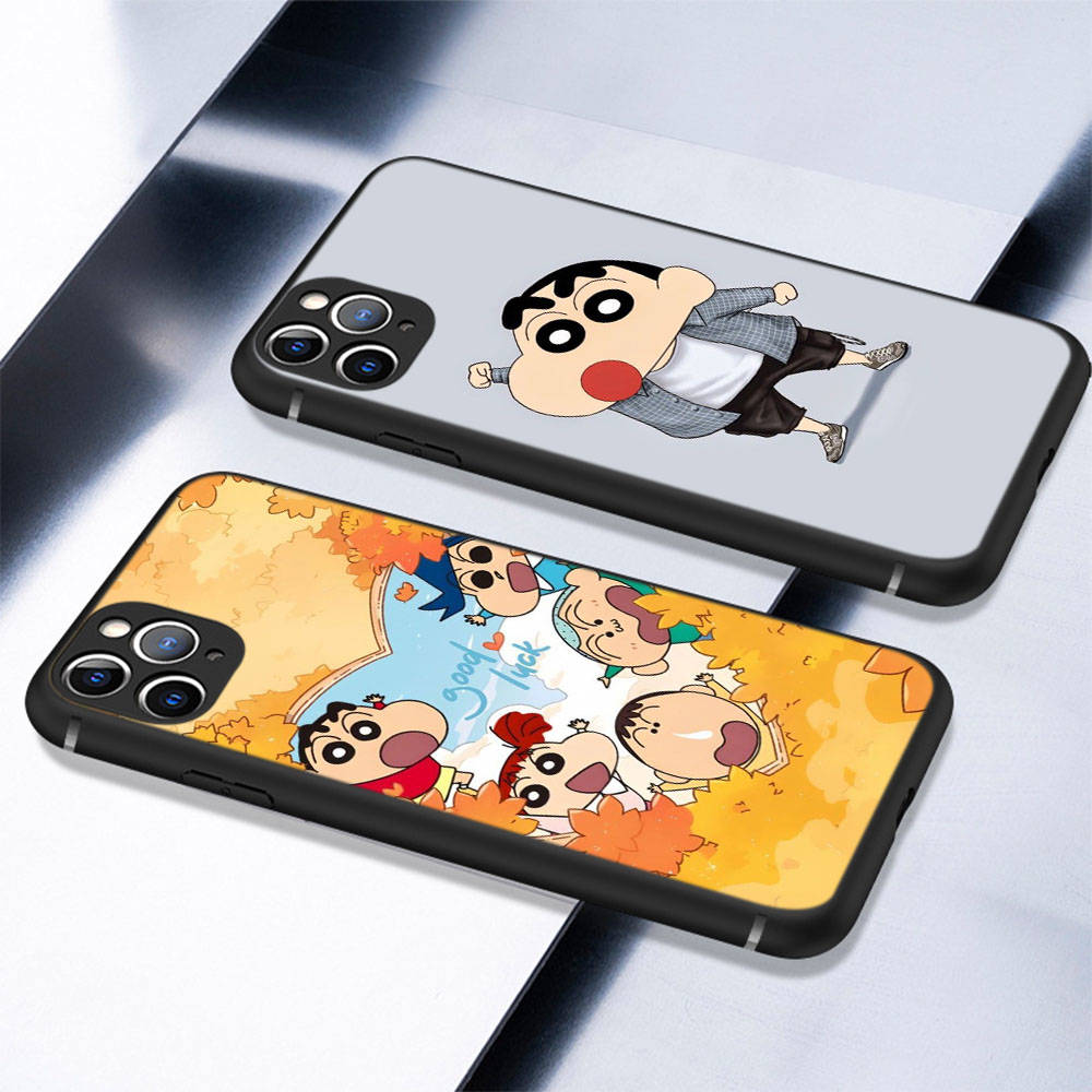 DT43 Чехол Crayon Shin Chan для OPPO Reno 8 6 5 4 Pro Find X3 A17 A31 A38 A40 A53 A54 A55 A74 A76 A78 A77 A80 A94 A95 A96 Lite Черный Мягкий Чехол