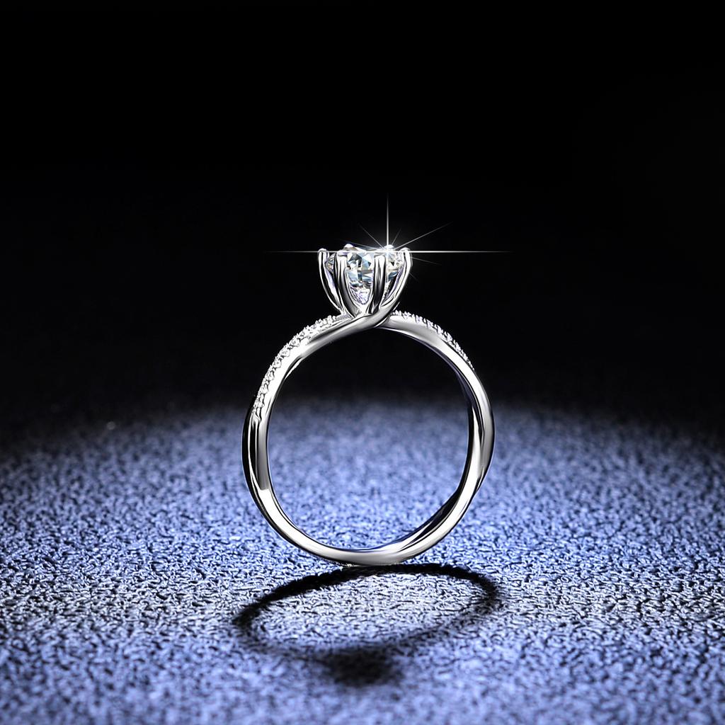 Кольцо с бриллиантом из муассанита, женское серебряное кольцо, кольцо с бриллиантом для мужчины, переплетающаяся лоза, обручальное кольцо, кольцо с бриллиантом для предложения, подарок подруге