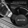 2 PCS Carbon Fiber Patterned Leather Coasters Car Cup Holders Silent Pads For Mercedes Benz AMG W204 W205 W203 W211 W212 W213 OR5