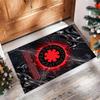 Red Hot Chili Peppers Crystal Velvet Rug, Custom Name Text Personalized Non‑Slip Floor Mat for Home Decor Gift