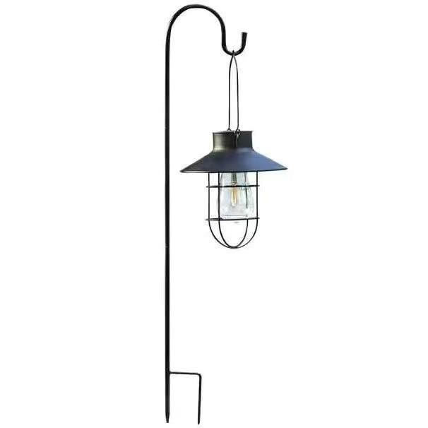 Outdoor Waterproof Retro Wrought Iron Solar Hanging Light for Garden and Camping