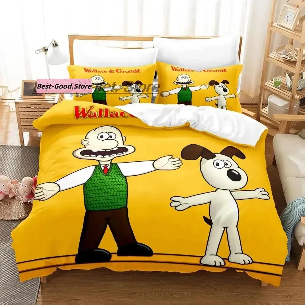 Комплект постельного белья Kawaii Gromit Single Twin Full Queen King Size, комплект постельного белья Aldult Kid Bedroom Duvetcover Sets Print Anime Bed Sheet Set