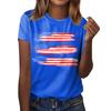Women's Fashion Casual Independence Day Printed Round Neck Short Sleeve T-Shirt Top