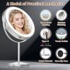 9 Magnifying Mirror with Light 1X 10X Makeup Mirror with Light Includes Small Mirror 2000mAh Rechargeable 360 Rotation 3 Color