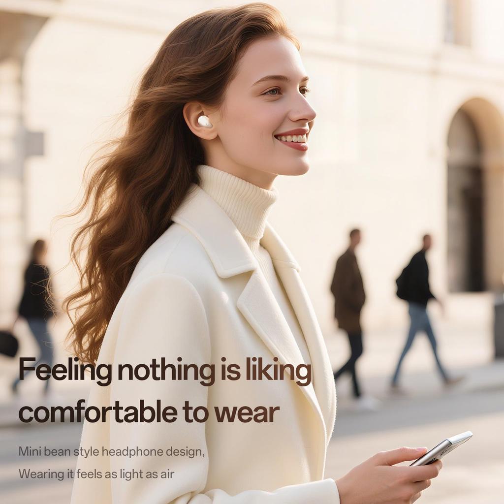M150 Мини-наушники Bluetooth с шумоподавлением, невидимые - Милые, Удобные и По-настоящему Безболезненные Внутриканальные Наушники для Длительного Ношения