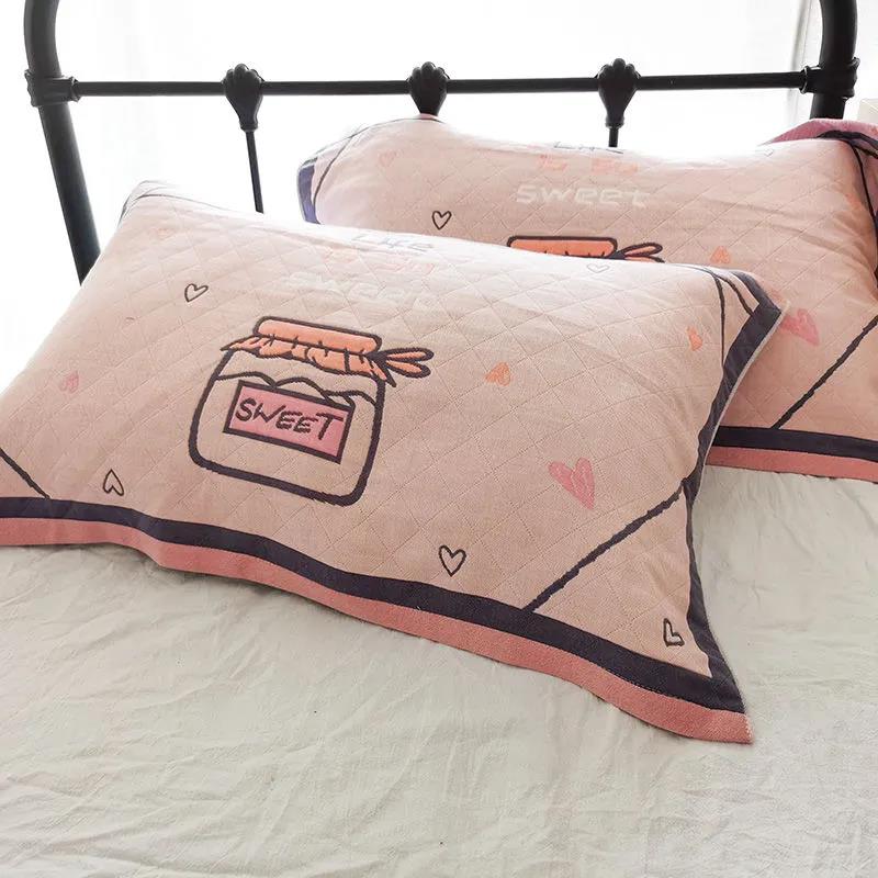 Pure Cotton Pillowcases for Couples Thickened High-end Pillowcases