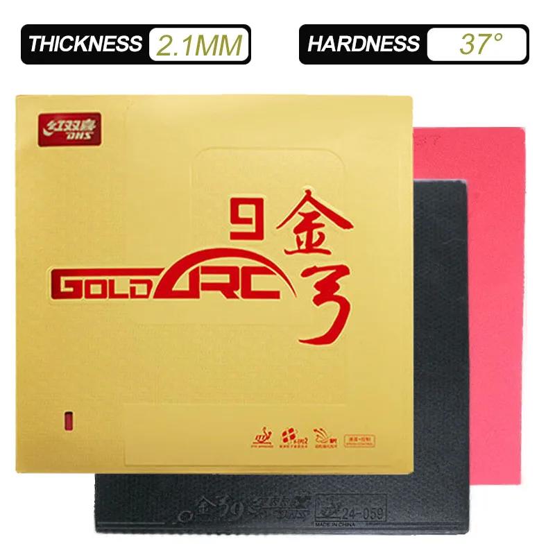 DHS Gold Arc 9 резина для настольного тенниса Goldarc 9 нелипкий резиновый лист для пинг-понга с предварительно настроенным бисквитом DHS 80#