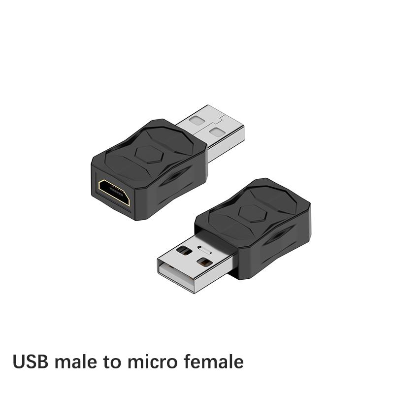 Адаптер USB-Micro-USB Mini-USB, двухсторонний преобразователь, поддержка зарядки, синхронизации данных, разъем 480 Мбит/с, двухсторонний адаптер F19E