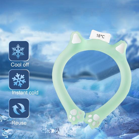 Летняя охлаждающая трубка для шеи Носимый охладитель для шеи Легкое многоразовое ледяное кольцо На открытом воздухе Предотвращение теплового удара Портативный воротник с обертыванием на шею