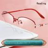 Новые женские очки для пресбиопии с полуободковой оправой и защитой от синего света, с подвесным шелком, модные очки для пресбиопии, очки для чтения 2237