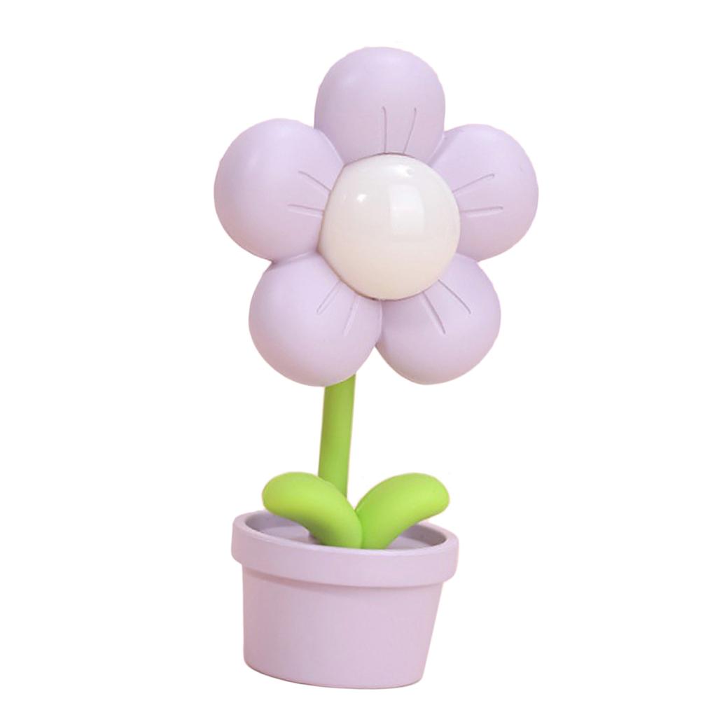 Flower Night Light for Kids Soft Light 360 Degree Bending Battery Powered Bedside Lamps for Living