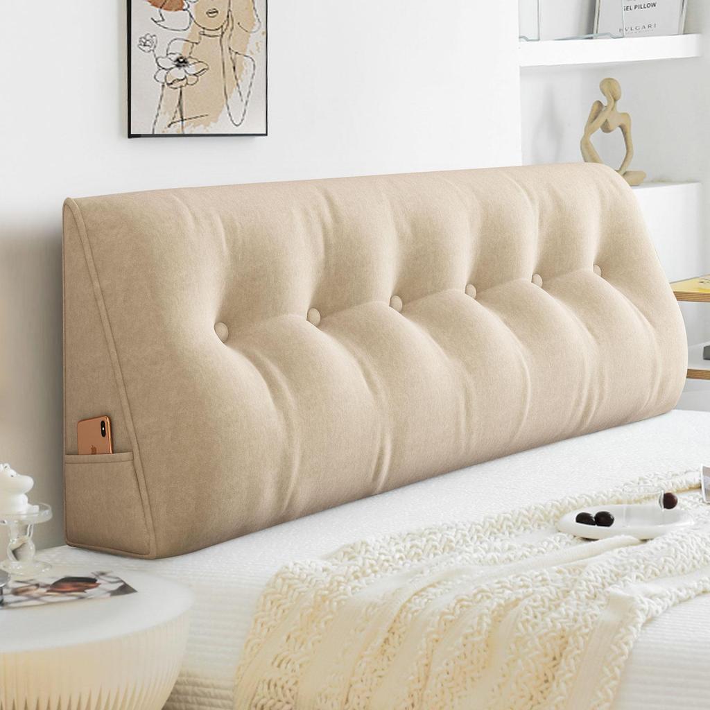 Подушка-клин для изголовья, подушка-валик для изголовья со съемным чехлом, подушки для тахты, двухъярусной кровати для сидения, чтения или работы в постели