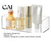 Bathroom Mirror Cabinet Storage Box, Highly Transparent Thickened PET Container, Stackable Clear Cosmetic Sample Holders Waterproof Organizer