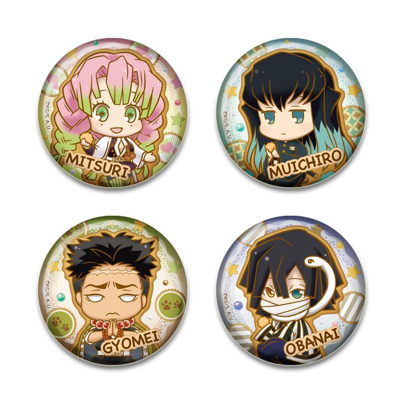 32/44/58mm Kamado Tanjirou Hashibira Inosuke Pin Kochou Shinobu Kamado Nezuko Tsuyuri Kanao Agatsuma Zenitsu Anime Brooche Handmade Demon Slayer Badge