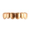 Позолоченные медью Hip Hop Grillz с твиловым узором - Набор на верхние и нижние зубы, Европейский бестселлер