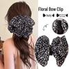 Large Summer Lace Edge Bow Claw Clip Hair Accessory for Women - Multi-Layer Feather Design