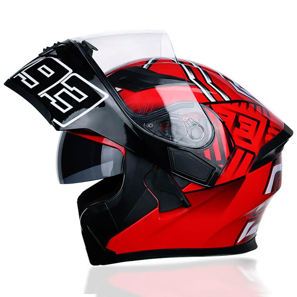 Мотоциклетный шлем Мотоциклетный шлем-интеграл Мотоциклетные аксессуары Мужской и женский Водонепроницаемый Солнцезащитный шлем Сертифицирован DOT