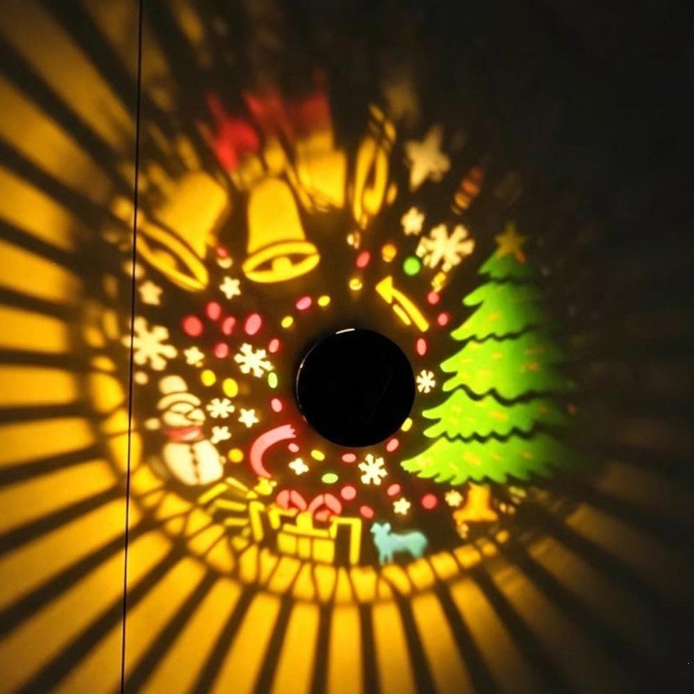 Patterned Projection Christmas Decorative Wall Light Multicolor Solar Wall Light Outdoor Wall Lamp