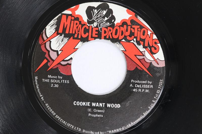 7-дюймовая пластинка PROPHETS Cookie Want Wood Версия NONE MIRACLE PRODUC 1977 Ямайка Регги Ска Даб Б/у