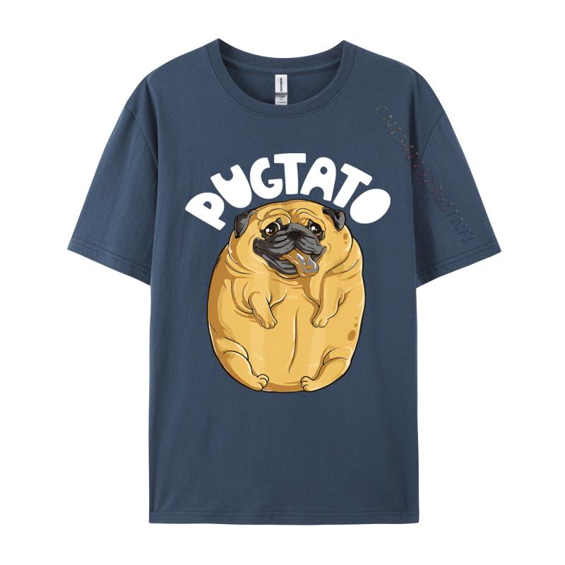 Mens Tshirt Pugtato Pug Potato Pug Dog Animal Tshirt Breathable Top Texture Fabric Tshirt Luxury T Shirt Men High Quality